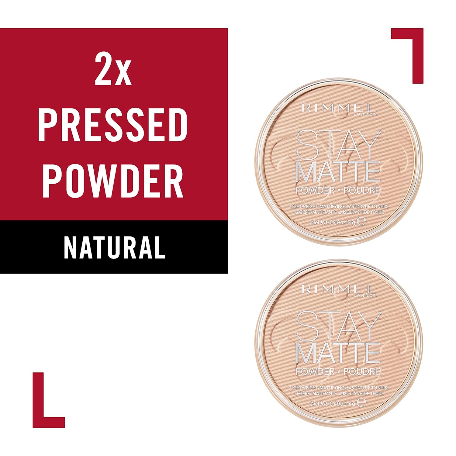 Rimmel London Stay Matte Long Lasting Pressed Powder, Transparent [001] 0.49 Ounce (Pack of 1) (packaging may vary) - Image 2